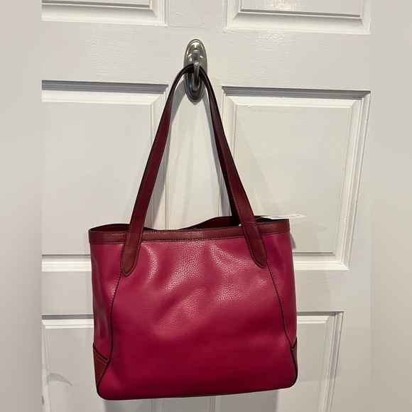 BRAND NEW WITH TAGS!!! Large Bright Violet Tote. - Picture 2 of 4